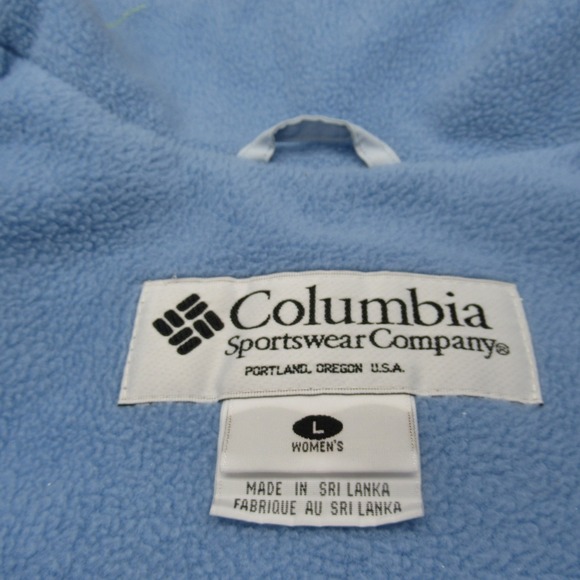 Columbia Jacket Women Large Light Blue Insulated Ski Winter Warm Waterproof Snow - Picture 7 of 13